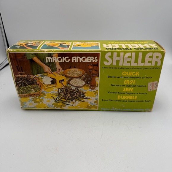Magic Fingers Other - Vintage Magic Fingers Sheller MFS711 Pea and Bean Sheller with Box and Adapter